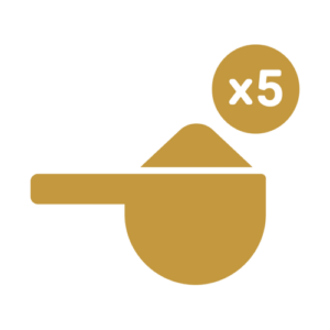 5 miarek (5 g) dziennie